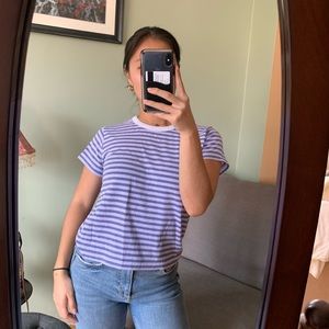Brandy Melville Blue Striped T-Shirt